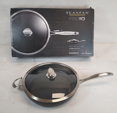 Used- Scanpan PRO IQ 3.8 qt. Covered Saute Pan Cookware -FREE S/H