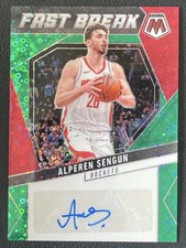 Alperen Sengun 2024-25 Panini Mosaic Fast Break Green Auto /5 #AFB-SEN