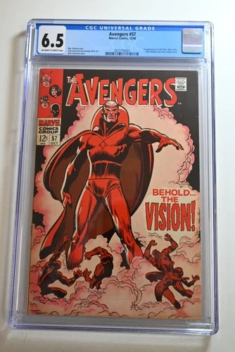 Avengers  #57 1st appearance of The Vision CGC 6.5 OWW Pages