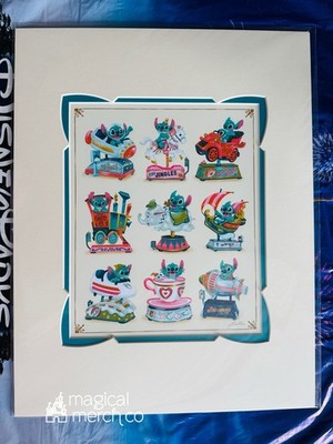 2025 Disney Parks Stitch Rides Again John Coulter Print 14x18” | eBay