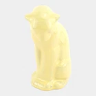 Frankoma 1940s Vintage Art Pottery Yellow Ceramic Seated Puma Figurine 114