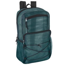 Deluxe See Through Mesh Backpack with Bungee Cord  Adjustable Padded Straps ...