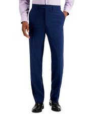 Nautica Men's Blue Solid Modern Fit Bi Stretch Suit Pants 40 x 32 yap2626