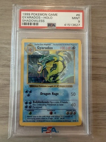 1999 Pokemon Gyarados Shadowless PSA 9 Mint Holo #6