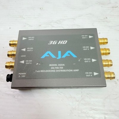 AJA 3GDA 1x6 3G/HD/SD Reclocking Distribution Amplifier NO AC Adapter