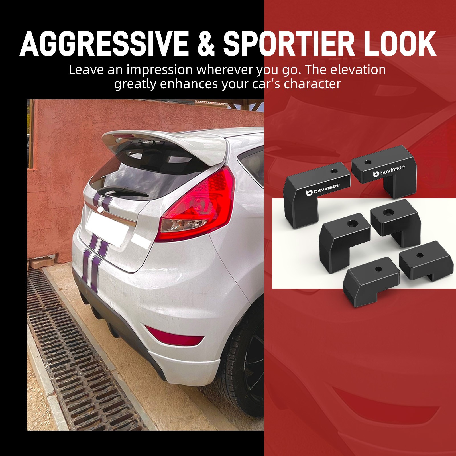 Kit prolunga alzacristalli spoiler per Ford Fiesta ST180 foto 2