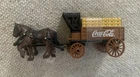 Vintage 1999 Coca-Cola 1:43 Die-Cast Horse Drawn Wagon Bank Coke Collectible