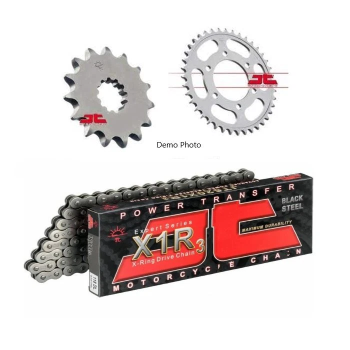 FITS SUZUKI GS500 E/F 1999 - 2010 JT X-RING CHAIN AND FRONT / REAR SPROCKET KIT - Image 2 of 3