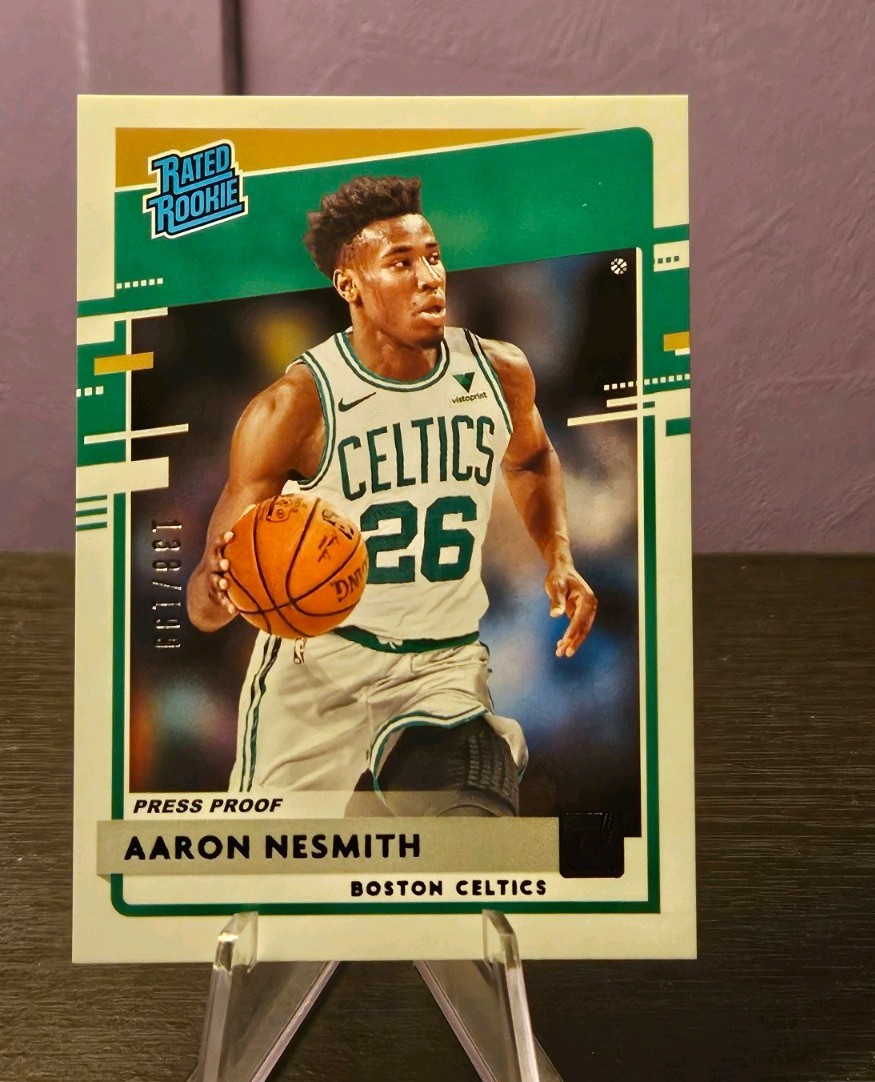 2020-21 Donruss Aaron Nesmith Purple Press Proof Rated Rookie Card #'d/199