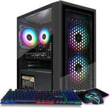 STGAubron Gaming PC Desktop Computer i7 RX550 16GB RAM 512GB SSD WiFi BT W11H