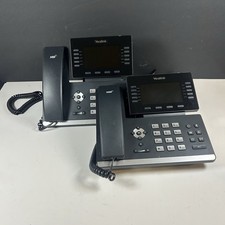 2x Yealink SIP-T54S 16 Line VoIP IP Media Phones Color LCD BT USB Cables Stand