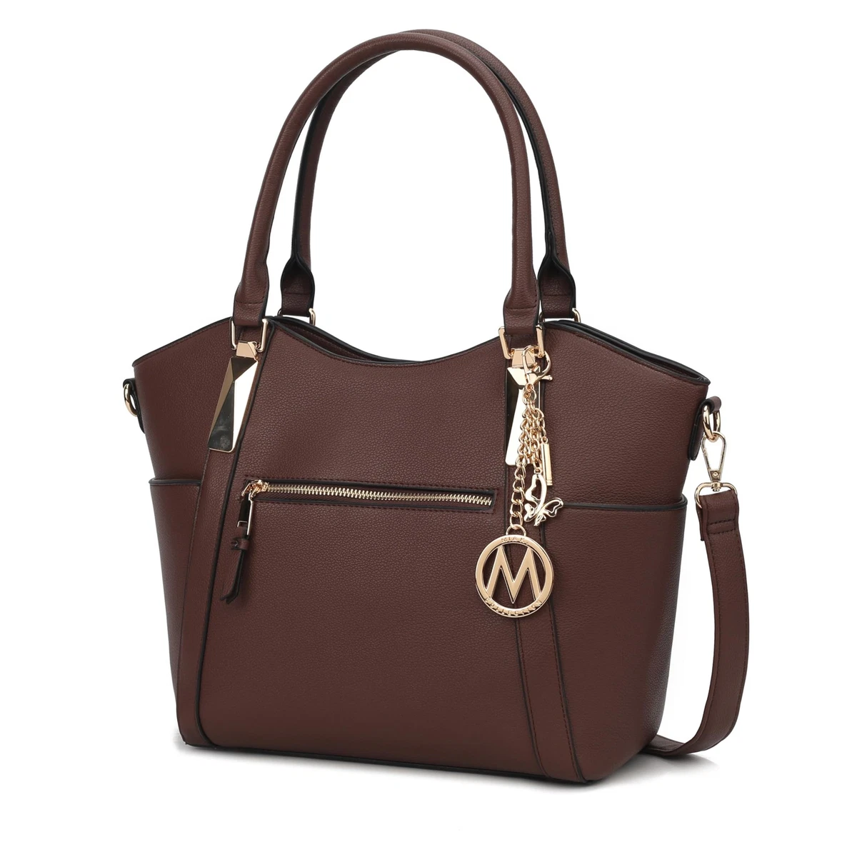 MKF Collection Jeneece Tote Bag Donna In Pelle PU - Borsa A Mano E Tracolla Spaziosa 38x28x12 Cm, Colore Signatures