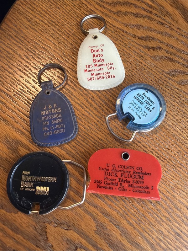 MINNESOTA Advertise Lot DRESBACH Winona MINNEAPOLIS Minnesota City Auto Keychain