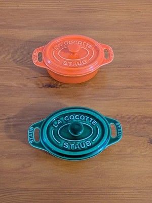 Staub La Cocotte #11 Mini Grabenofen Auflaufform Tortenform Keramik 2er Set