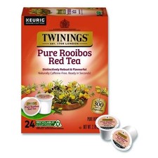 TWININGS Tea K-Cups, Pure Rooibos Red Tea, 0.12 oz, 24/Box