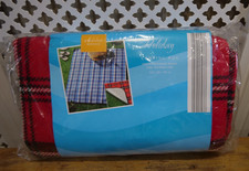 Wakacyjny dywan kempingowy Kirkton Dom do Aldi Red Check 130 x 150cm NOWY