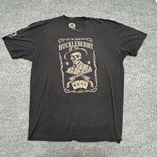 Wash With Souls T-Shirt Mens Size XL Black Huckleberry Western Graphic USA Made