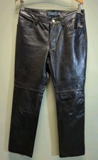 Vintage Y2K 00 Gap Boot Cut Genuine Black Leather Pants Women  s Size 6 EUC