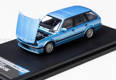1:64 Mortal BMW E30 3 Series Touring regular version Openable Hood Blue LTD