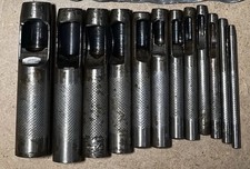 VTG SE 12 Piece Hollow Punch Tool Set 1/8"-3/4" Leather Craft Gasket Circle Cut