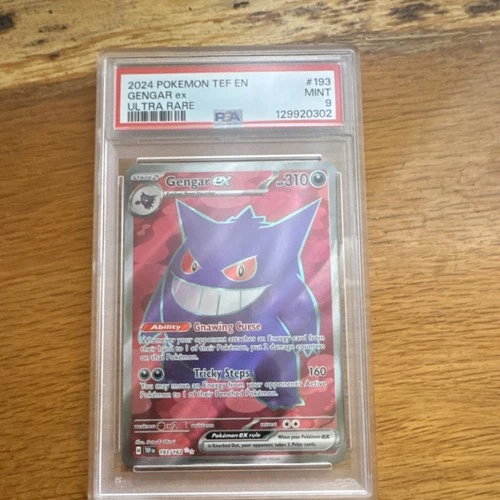 Pokémon Gengar ex SV05: Temporal Forces Ultra Rare Holo 193/162 310 HP PSA 9