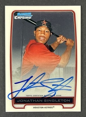 2012 Bowman Chrome #BCA-JS Jonathan Singleton Prospects Autographs - Astros