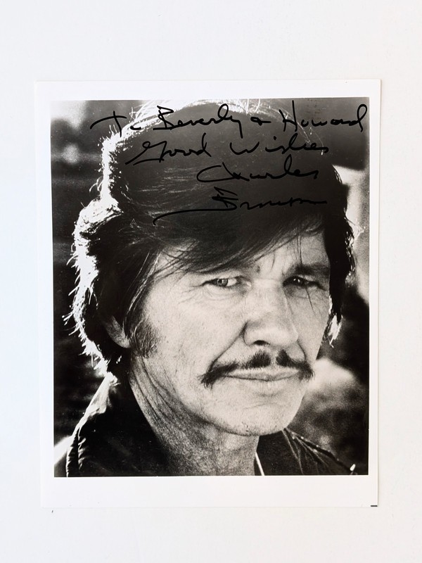 CHARLES BRONSON - HAND SIGNED & INSCRIBED PHOTOGRAPH