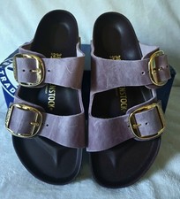 RARE Birkenstock LAVENDER BLUSH Big Buckle Arizona Sandals 38R REGULAR WIDTH 7 8