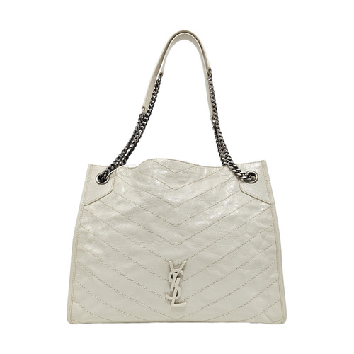Yves Saint Laurent NIKI Handbags Leather Beige Free Shipping | Duties Paid