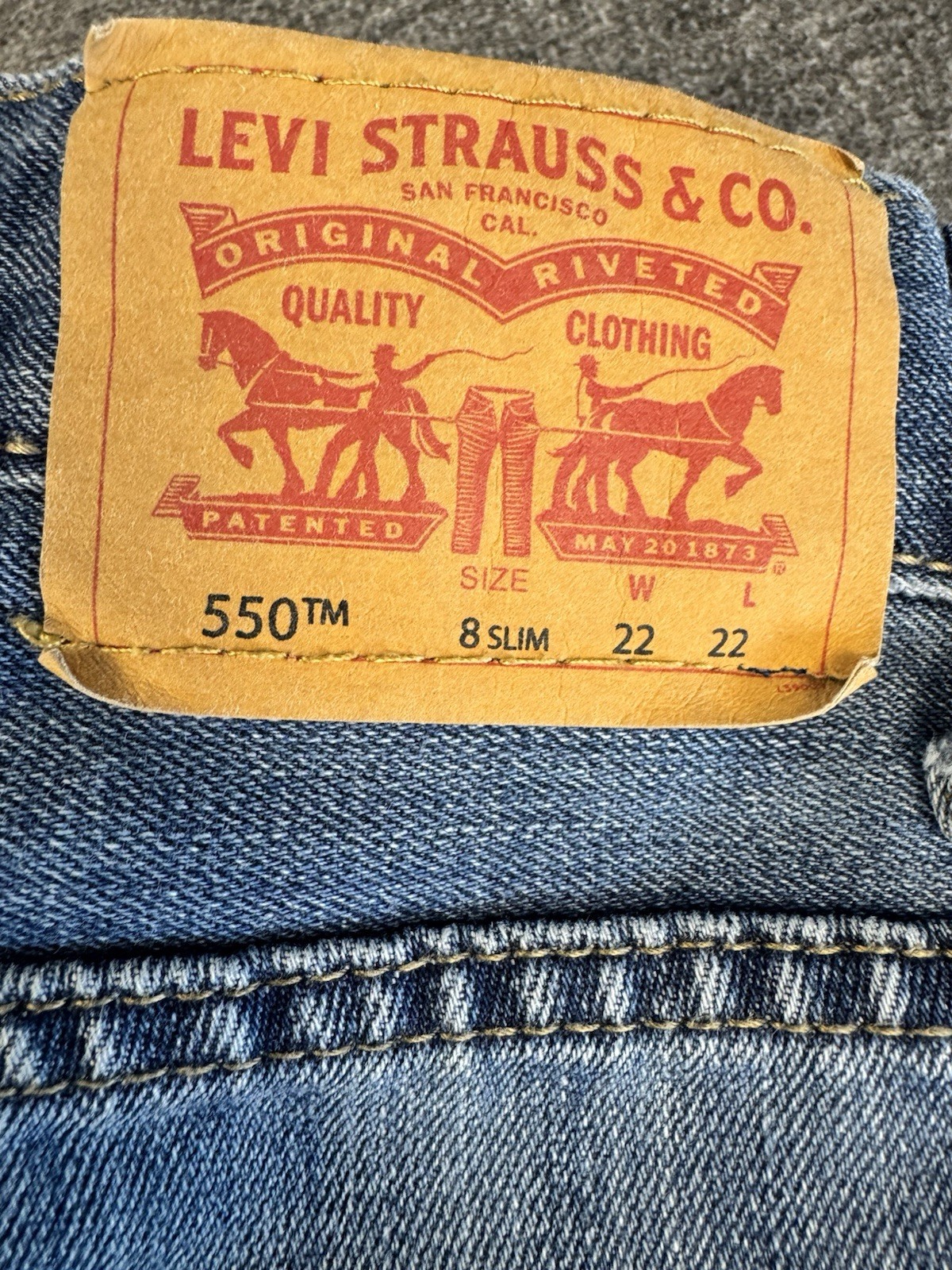 Boys Levis 550 Relaxed 8 Slim Jeans 22 By 22 thumbnail 7