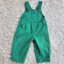 Vintage Guess Green Denim Bibbed Overalls 90s Infant 18 Months Unisex USA Made