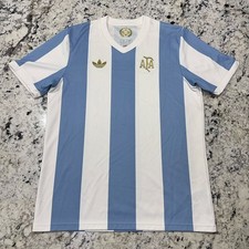 Argentina 50th Anniversary Jersey Adidas Men XXL Slim Blue White NWOT *READ*