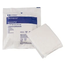 Dermacea Abdominal Pad, 8 X 10 Inch Rectangle, NonSterile, Case of 432