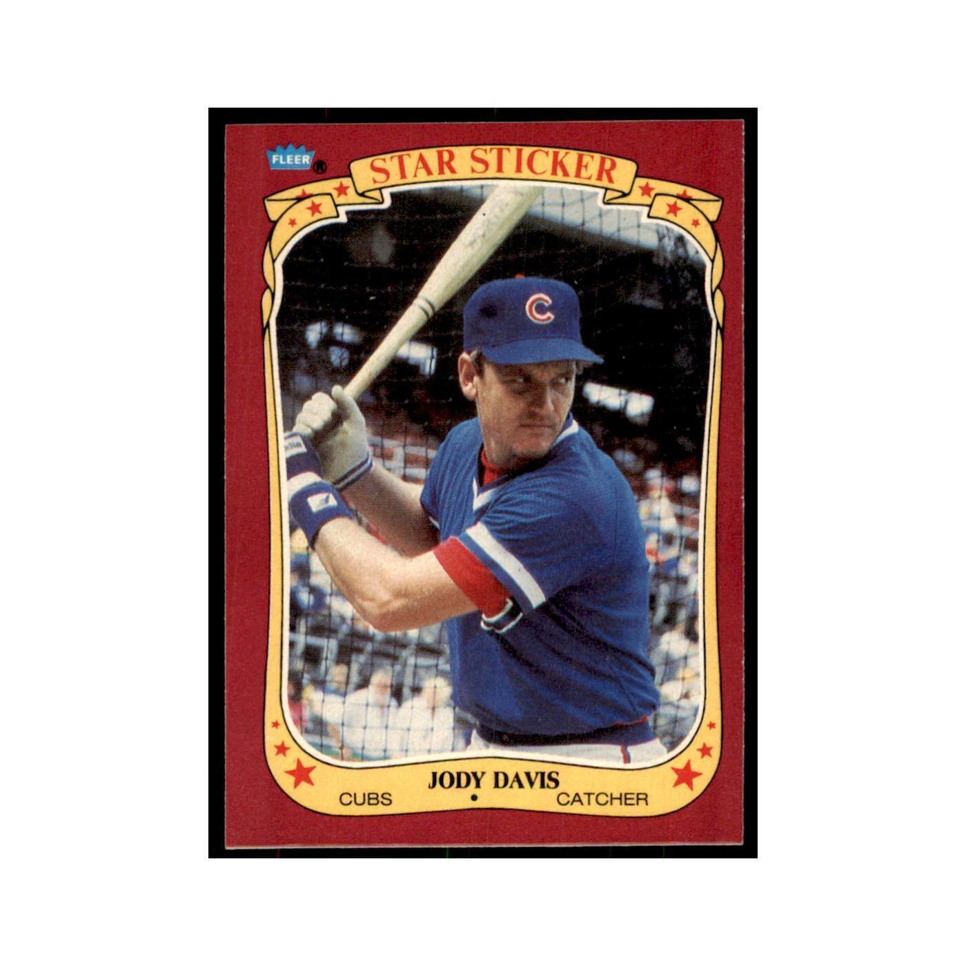 1986 Fleer Star Stickers Jody Davis Baseball Cards #30