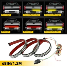LED Tailgate Light Bar 48" Triple Row 5-Function Strip for Pickup Trailer SUV S