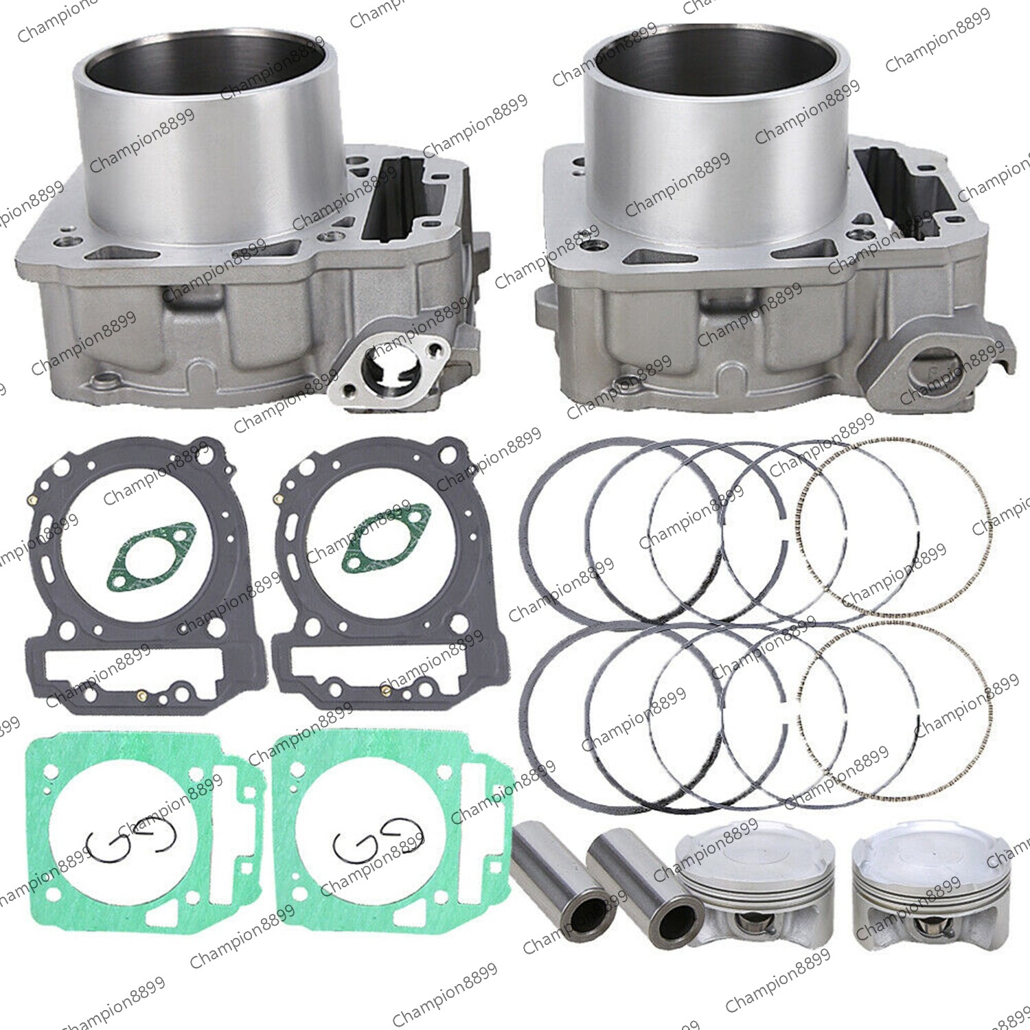 2 Cylinders Piston Rebuild Kit 91mm For Defender HD8 HD10 Outlander 400 650 1000