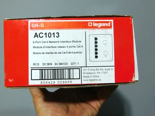 On-Q Legrand 6 Ports Network Interface Module AC1013 6 PORT New