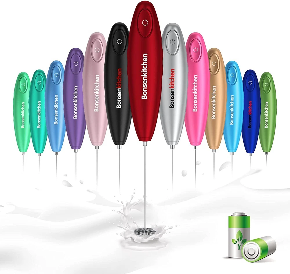 Milk Frother Electric Foam Drink Foam Mix Whisk Kitchen Latte Egg Beater Blender
