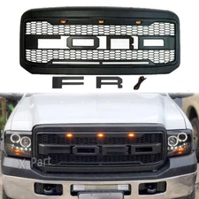 Front Grill For Ford 2005-2007 F250 F350 Super Duty Raptor Style  W/letter & Led