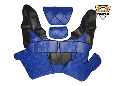 Floor mats for DAF 105xf/106xf / XG ECO LEATHER  blue SET 3