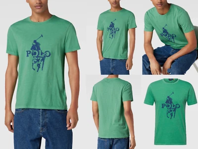 Polo Ralph Lauren Polo Player 67 Print T-Shirt Shirt Custom Slim Fit Tee Pony M - Bild 1 von 4