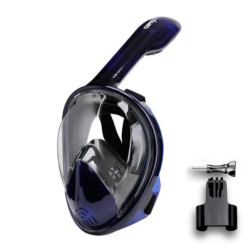 Máscara de buceo profesional de snorkel submarino máscara de snorkel facial completa anti