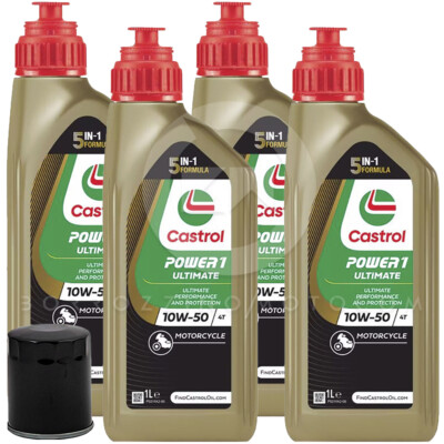 Set 4L Castrol Ultimate 10w50 + Ölfilter Triumph Rocket 3 2300 2008-2018