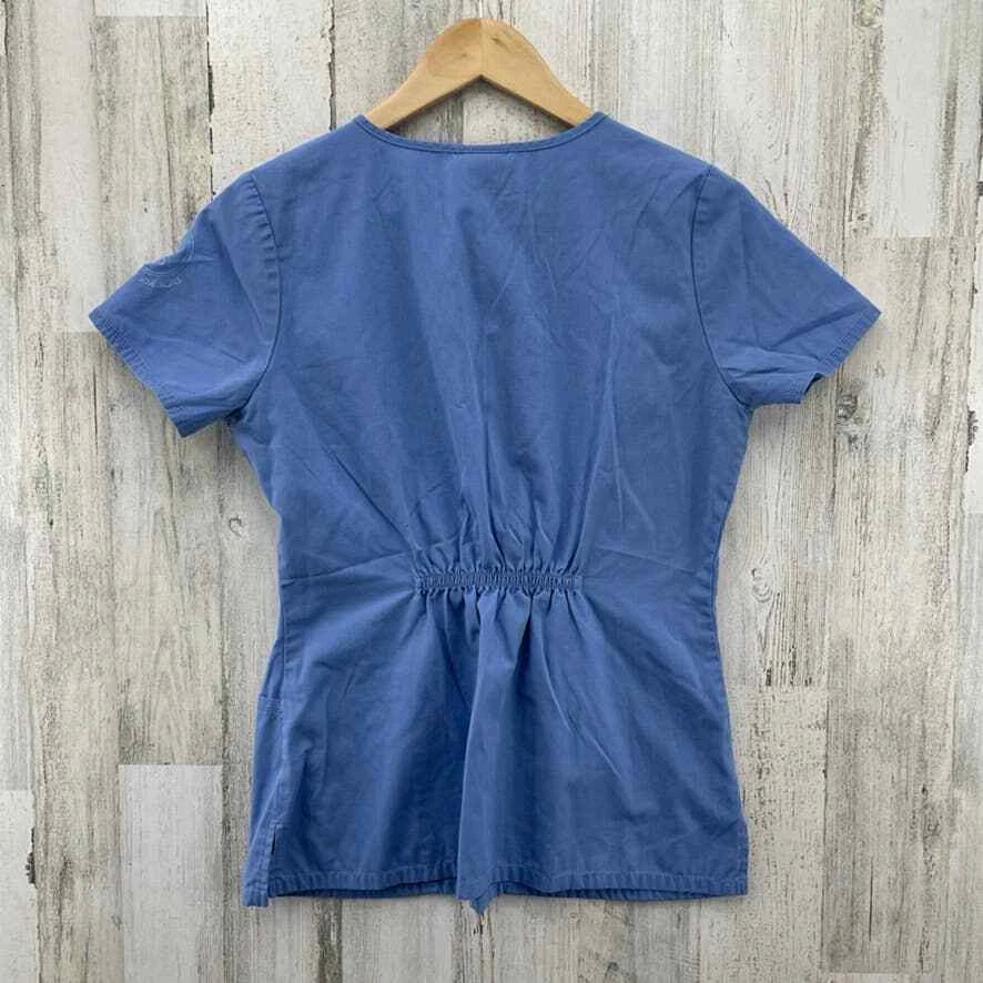 Blusa Médica Baby Phat Mujer Pequeña Bebé Azul Algodón Mezcla Poliéster Bolsillos Foto 4 de 4