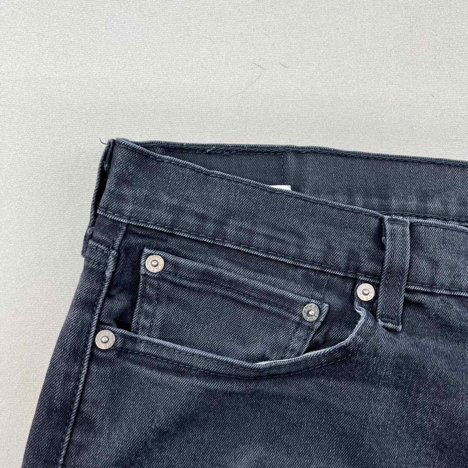 Levis 511 Jeans Mens 36x30 Black Denim Slim Fit Strai… - Gem