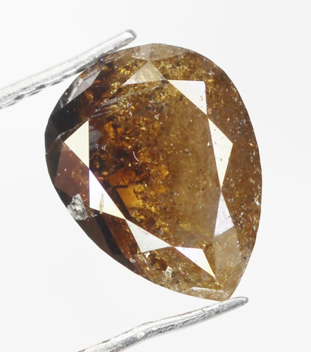 Diamant Naturel Fantaisie Marron Brillant 0,11 TCW Coupe Princesse - Pour Bijou