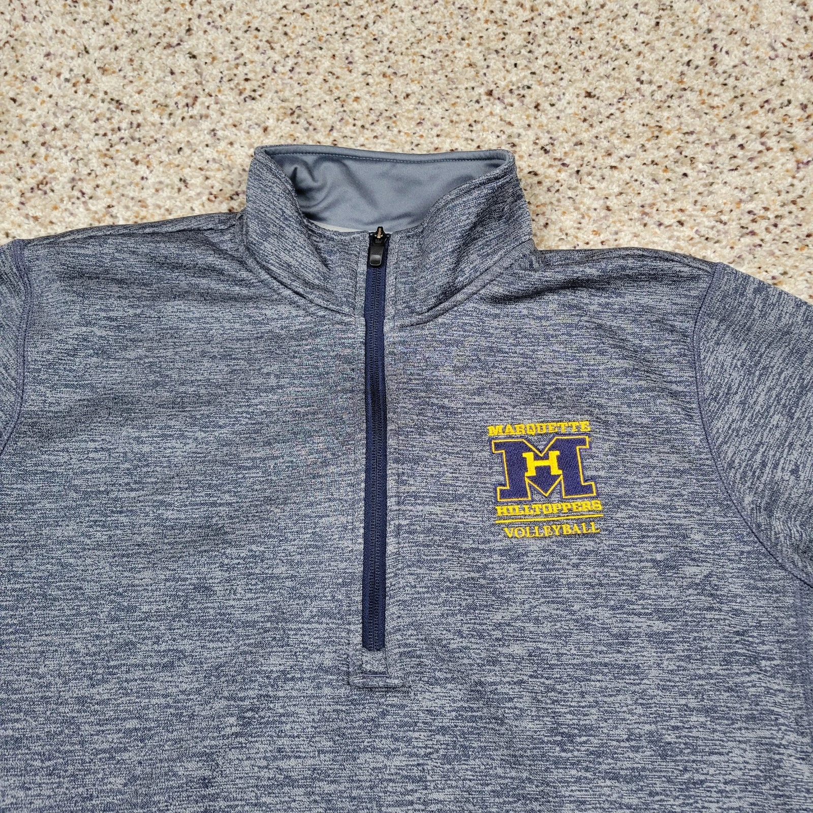 VETEMENTS Adidas Maglione Uomo XL Grigio Quarto Zip Felpa Pullover Atletico Marquette