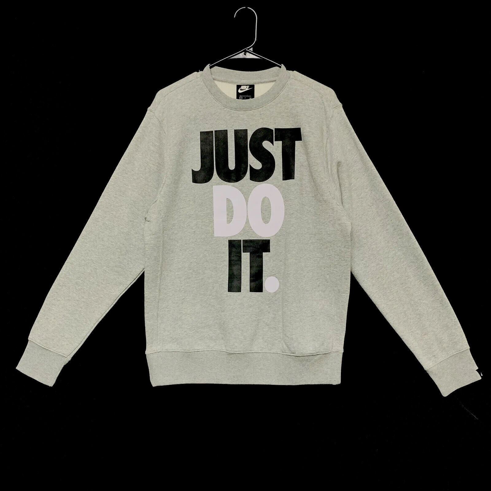 Флисовая толстовка Nike JDI, мужской пуловер с круглым вырезом, маленький размер S #063