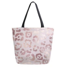 Pfrewn Leopard Canvas Tote Bag Large Grocery Bag Reusable Beach Shopping Bag ...