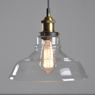 Industrial Ceiling Lamp Edison Vintage Style Ceiling Pendant Glass